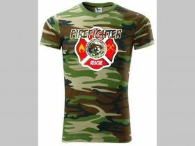 Hasiči - Firefighter ( požiarnik )  pánske maskáčové tričko, materiál 100%bavlna
